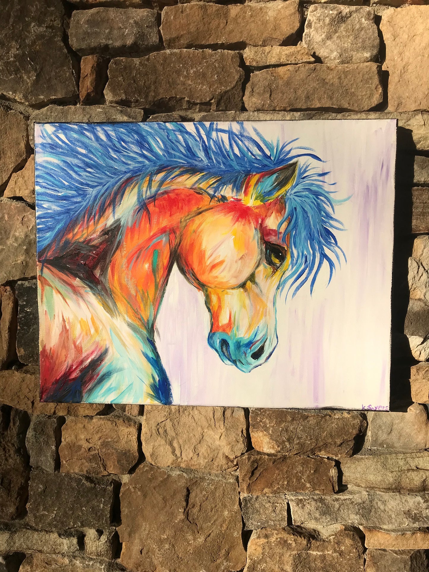 Colorful Horse Painting Fine Art Print