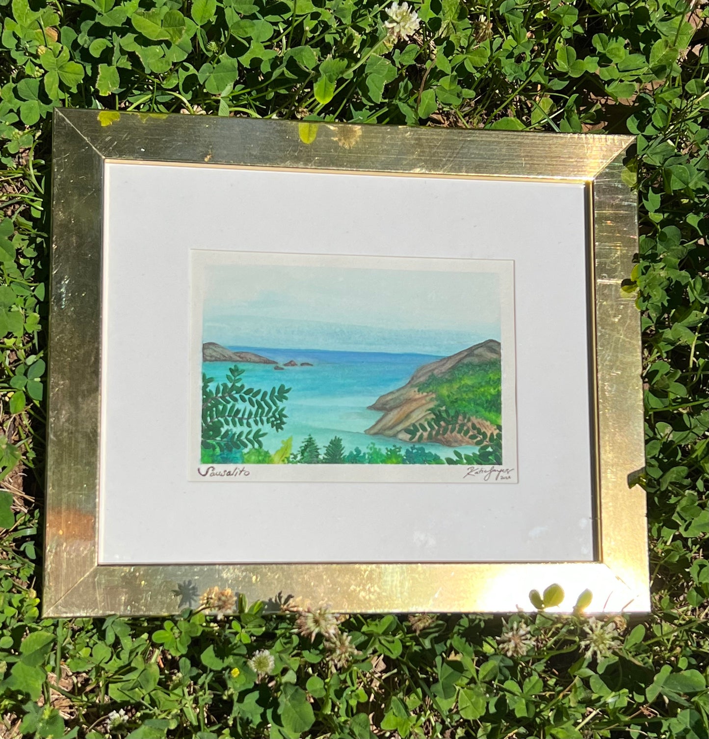 Original Framed Watercolor of Sausalito