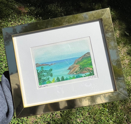 Original Framed Watercolor of Sausalito